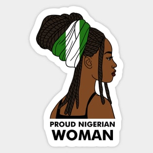 Proud Nigerian Woman, Nigeria Flag African Sticker